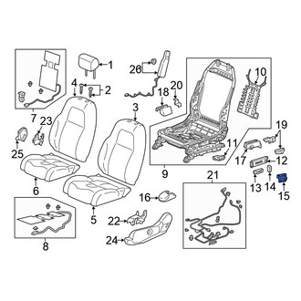 Honda OE - Front Left Seat Lumbar Switch