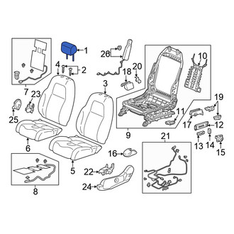 Honda OE - Front Left Headrest