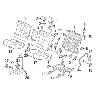 Honda OE - Seats & Tracks - Rear Seat Components (60% Seat)