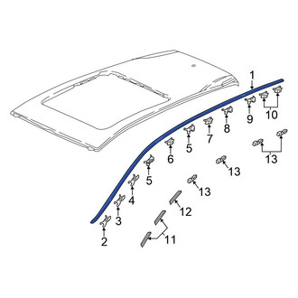 Honda OE - Right Roof Drip Molding