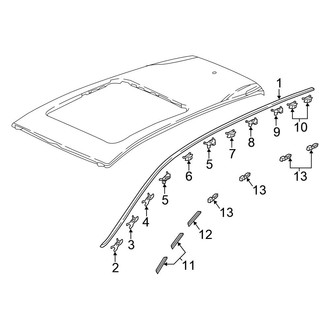 Honda OE - Roof - Exterior Trim (W/O Roof Rails)