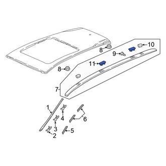 Honda OE - Roof Luggage Carrier Side Rail Cap