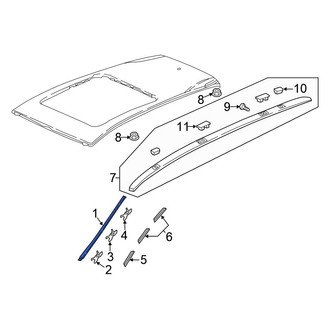 Honda OE - Left Roof Drip Molding