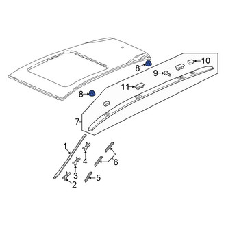 Honda OE - Roof Luggage Carrier Side Rail Nut