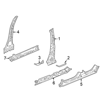 Honda OE - Pillars, Rocker & Floor - Center Pillar & Rocker