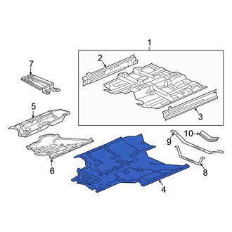 Honda OE - Front Center Floor Pan Splash Shield