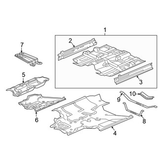 Honda OE - Pillars, Rocker & Floor - Floor & Rails