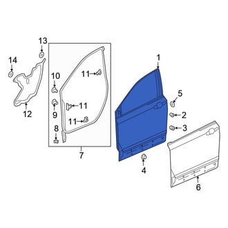Honda OE - Front Right Door Shell