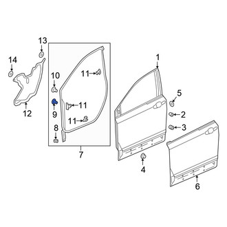Honda OE - Center Door Seal Clip