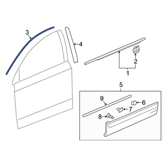 Honda OE - Front Left Door Reveal Molding