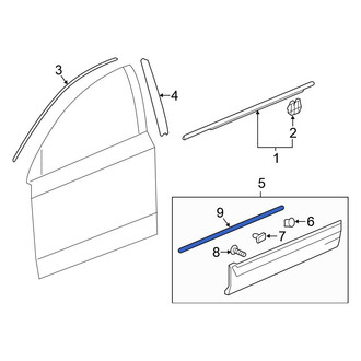 Honda OE - Left Door Molding Seal
