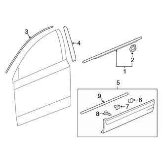 Honda OE - Front Door - Exterior Trim