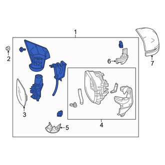 Honda OE - Front Right Door Mirror
