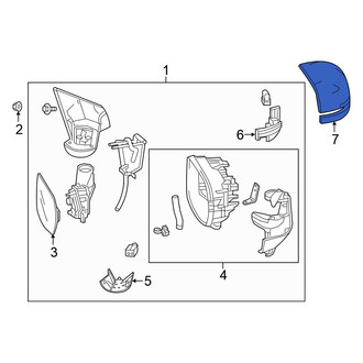 Honda OE - Front Left Door Mirror Cover