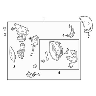 Honda OE - Front Door - Outside Mirrors