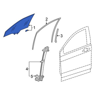 Honda OE - Front Right Door Glass