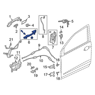 Honda OE - Front Left Exterior Door Handle Base