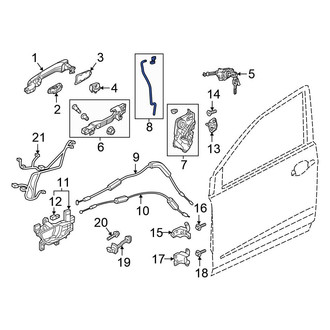 Honda OE - Front Left Door Lock Operating Rod