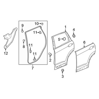 Honda OE - Rear Door - Door & Components