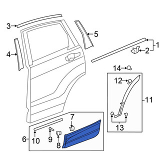 Honda OE - Front Right Door Molding