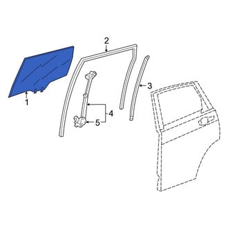 Honda OE - Front Left Door Glass