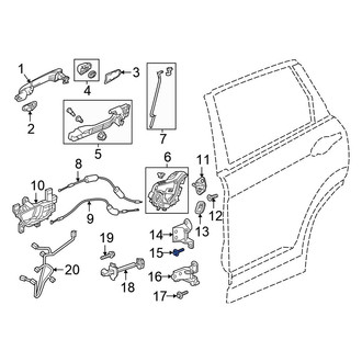Honda OE - Rear Lower Inner Door Hinge Bolt
