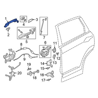 Honda OE - Front Right Outer Exterior Door Handle