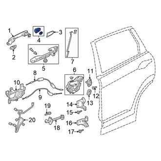 Honda OE - Front Left Exterior Door Handle Cover