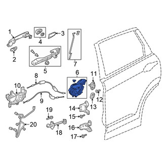 Honda OE - Rear Right Door Latch Assembly