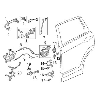 Honda OE - Rear Door - Lock & Hardware