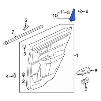 Honda OE - Rear Right Door Trim Molding