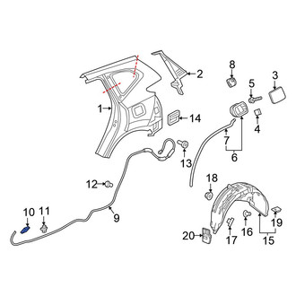 Honda OE - Fuel Filler Door Release Cable Bracket