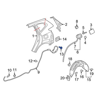 Honda OE - Fuel Filler Door Release Cable Grommet