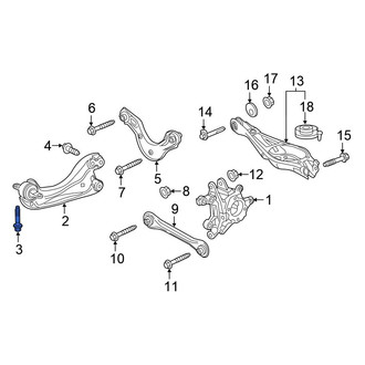 Honda OE - Front Suspension Trailing Arm Bolt
