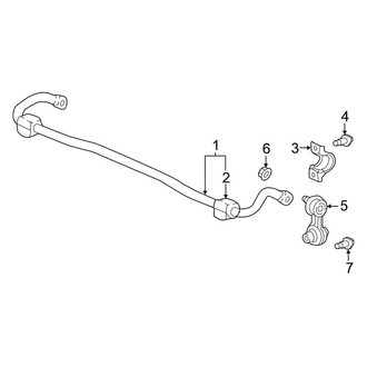Honda OE - Rear Suspension - Stabilizer Bar & Components (EX / EX-L / LX / Touring FWD)
