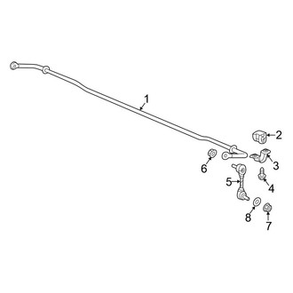 Honda OE - Rear Suspension - Stabilizer Bar & Components (EX / EX-L / LX / Touring AWD)
