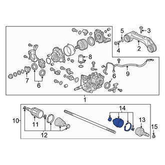 Honda OE - Rear Outer CV Joint Boot Kit