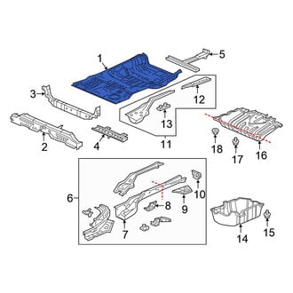 Honda OE - Rear Floor Pan