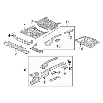 Honda OE - Rear Right Frame Rail End
