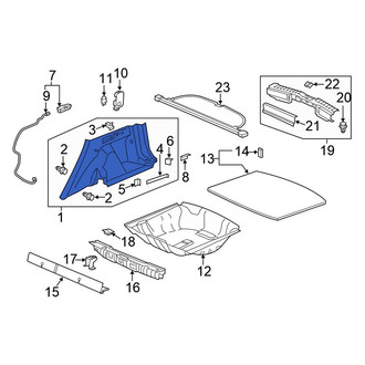 Honda OE - Rear Left Lower Interior Quarter Panel Trim Panel