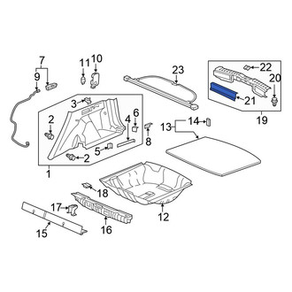 Honda OE - Liftgate Trim Scuff Plate Cap