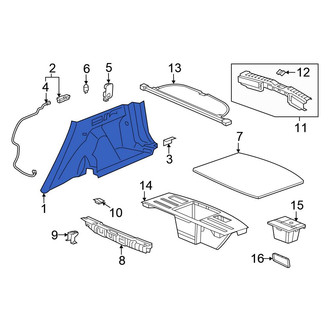 Honda OE - Rear Left Lower Interior Quarter Panel Trim Panel