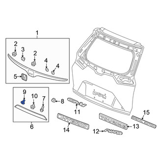 Honda OE - Lower Liftgate Finish Panel Clip