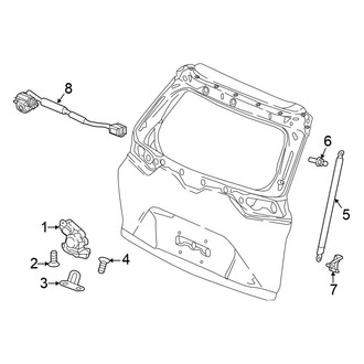 Honda OE - Lift Gate - Lock & Hardware (W/O Power), (EX / Hybrid EX / Hybrid LX / LX)