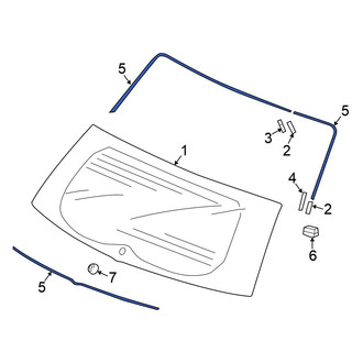 Honda OE - Rear Back Glass Weatherstrip