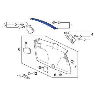 Honda OE - Rear Upper Liftgate Trim