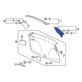 Honda OE - Rear Left Liftgate Trim