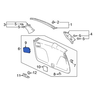 Honda OE - Rear Left Liftgate Trim Cover
