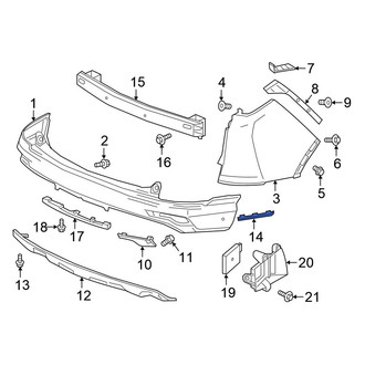 Honda OE - Rear Right Upper Bumper Trim