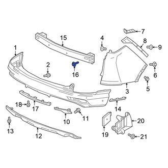 Honda OE - Rear Bumper Impact Bar Bolt